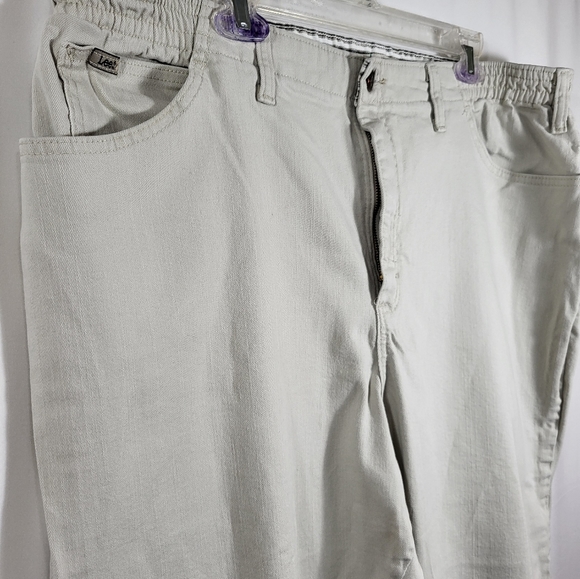 Lee beige jeans, stretch, women's 22W  #1083 - Picture 2 of 5